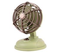 gifyym Retro Desktop Fan - Vintage Elegance With Strong Cooling | Vintage Silent Mini Decor Fan With Quiet Operåtion | For Offices Bedroom Travel Car Camping Add Charm To Any Space