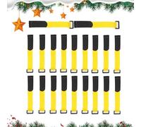 gifyym Ruban de couronne réglable - 20 pièces en nylon pour guirlande et sangles à nouer | Ruban réutilisable et respectueux de l'environnement, pour décoration de Noël, rampes d'escalier, cheminée de