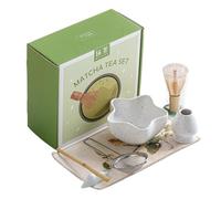 gifyym Set - Batche avec support | Set de bataille | Bowl Wathisk Stand Tea Scoop Shifter avec serviette | Utilisation à la maison Méditation Yoga Méditation Fête Collecte Médecine