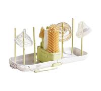 gifyym Set de brosses Biberon portable - Kit de nettoyage Biberon de voyage avec boîte | Brosse spéciale et outil de nettoyage Pailles pour | Set de 7 pièces avec égouttoir et tiges de drainage