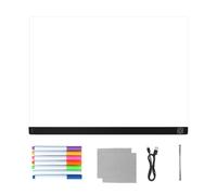 gifyym Tableau LED - Tableau Effaçable 7 Couleurs avec Touches Et Lumière, Écriture Acrylique avec Veilleuse, Support Et 7 Stylos, pour Maison, Bureau, École, Projets Artistiques Et Message, C