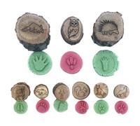 gifyym Tampons - Animaux Coffret Tampon Encreur |Chat Tampons en Bois | Plug D’Empreinte Créatifs pour Activités Préscolaires, Développement des Compétences Motrices, Garçons Et Filles