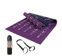 gifyym Tapis de Pilates, Antidéchirure Doux avec Postures Étirements, Équipement d'Exercice pour Fitness, pour Sol Intérieur Gymnase Studio Pilates Fitness Plein Air Jeux