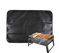 gifyym Tapis de Protection pour Barbecue - Double Face Ignifuge pour Grill | Résistant À La Chaleur Portable Imperméable Protection Sol pour Balcon Jardin Pique-Nique Camping Voyage