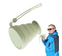 gifyym Tasse de voyage en silicone, tasse à eau pliable en silicone avec couvercle, ensemble de boisson extensible, tasse pliable réutilisable, portable pour la randonnée