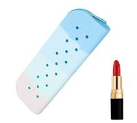 gifyym Trousse en Silicone - Porte-Stylo avec Trous étanches avec Grande capacité - Trousse Portable pour Maison, école, Salle de Classe, Porte-Stylo pour Le Lieu de Travail, Trompette Bleue