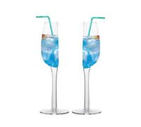 gifyym Verres À Vin Rouge, 2 Pièces Set Créatif Demi- Corps Semi-Circulaire, 140ml Chacun, 22,5x7x6cm Verres À Champagne Élégants, Parfait Usage Maison, Amateurs Vin, Mariage