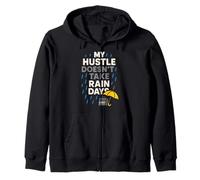 Gig de livreur de Nourriture Hustle Rider Courier Rainy Day Sweat à Capuche