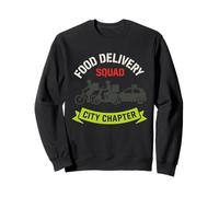 Gig de livreur de Nourriture Hustle Rider Courier Rainy Day Sweatshirt