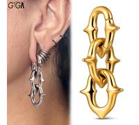 Giga 1/2 pièces en acier inoxydable 4mm nouvelle chaîne oreille poids cintres bouchons extenseur Piercing boucles d'oreilles femmes mode bijoux Halloween