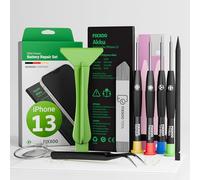 GIGA Fixxoo® Handy Kit de réparation de batterie pour iPhone 13 [avec kit d'outils et instructions (français non garanti] - Capacité de la batterie d'origine - Batterie de rechange pour un