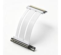 GIGA-MEGA Câble élévateur PCIe X16 GEN5 à angle droit PCIe 4.0 et 5.0 pour GPU Support de montage vertical pour RTX4090, RTX5090D, RX7900XT, RX9070 ATX (16 cm GEN5 Blanc)