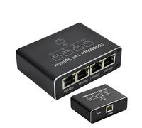 Gigabit Coax Cable Splitter | Internet Cable Splitter 1 in 4 Out | 1000Mbps RJ45 Network Cable Splitter for Game Console and Router for Multiple Devices Easy Installation with Performance