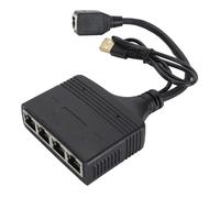 Gigabit Ethernet Splitter 1 à 4 Ports, Adaptateur RJ45 RJ45 de 1000 Mbps pour Cat8, Cat7, Cat6, Cat5, Cat5e - Performances Fiables pour Plusieurs Appareils