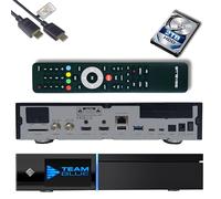 GigaBlue UHD Quad 4K Pro 2X FBC DVB-S2 Twin Sat Receiver avec Dual Core CPU, E2 Linux OS, 4GB RAM, 8GB eMMC, Bluetooth 5.4, H.265, 1200Mbit WLAN, 3X USB 3.0, HTS e-com câble HDMI + 2 TB HDD
