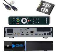 GigaBlue UHD Quad 4K Pro 2X FBC DVB-S2 Twin Sat Receiver avec Dual Core CPU, E2 Linux OS, 4GB RAM, 8GB eMMC, Bluetooth 5.4, H.265, 1200Mbit WLAN, 3X USB 3.0, HTS e-com câble HDMI + 1 TB SSD