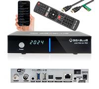 GigaBlue UHD Trio 4K PRO Câble récepteur satellite DVB-S2X/C/T2 Tuner PVR-Ready Fonction d'enregistrement sur USB/carte SD WLAN 1200 Mbit/s HDMI, USB, LAN, Bluetooth Alimentation 12 V avec câble HDMI