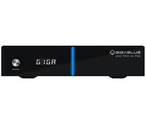 GigaBlue UHD Trio 4K PRO Combinaison de tuners W-LAN 1200 Mbps 1 tuner DVB-S2X 1 tuner DVB-C/T2 Noir