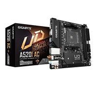 GIGABYTE "A520I AC Carte Mère - Prend en charge les processeurs AMD Ryzen 5000 Series AM4, 6 phases VRM numériques, jusqu''à 5300MHz DDR4 (OC), 1xPCIe 3.0 M.2, WIFI, GbE LAN, USB 3.2 Gen1 carte mère s