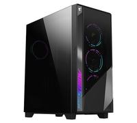 Gigabyte AORUS C500 Boîtier en Verre pour Tour Moyenne ATX, Noir, Panneau TG, sans Bloc d'alimentation