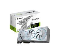 GIGABYTE AORUS GeForce RTX 5080 MASTER ICE 16G Carte Graphique - 16 Go GDDR7, 256 bits, PCI-E 5.0, 2805MHz Core Clock, 3 x DP 2.1a, 1 x HDMI 2.1b, NVIDIA DLSS 4, GV-N5080AORUSM ICE-16GD