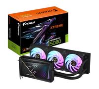 GIGABYTE AORUS GeForce RTX 5080 XTREME WATERFORCE 16G Carte Graphique - 16 Go GDDR7, 256 bits, PCI-E 5.0, 2805MHz Core Clock, 3 x DP 2.1a, 1 x HDMI 2.1b, NVIDIA DLSS 4, GV-N5080AORUSX W-16GD
