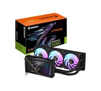 GIGABYTE AORUS GeForce RTX 5080 Xtreme WATERFORCE 16G Carte graphique WATERFORCE Système de refroidissement tout-en-un, 16 Go 256 bits GDDR7, GV-N5080AORUSX W-16GD Carte vidéo