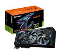 GIGABYTE AORUS GeForce RTX 5090 Master 32G Carte Graphique - 32 Go GDDR7, 512 Bits, PCI-E 5.0, 2655MHz Fréquence du Cœur, 3 x DP 2.1a, 1 x HDMI 2.1b, GV-N5090AORUS M-32GD