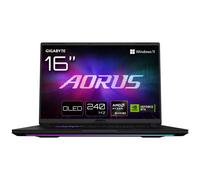 GIGABYTE AORUS MASTER 16 Ordinateur Portable Gaming - 16.0", 240Hz OLED, AMD Ryzen 9 9955X3D, RTX 5080, 32Go DDR5 5600MHz, 2xGen4 1To SSD, Windows 11 Pro, Garantie 2 ans, AORUS MASTER 16 6YJM5FRE65SP
