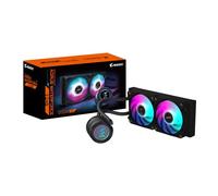 GIGABYTE AORUS WATERFORCE II 240 Refroidisseur liquide pour processeur AIO - 2x ventilateurs ARGB de 120 mm, mécanisme d'emboîtement coulissant, DAISY-CHAIN, compatible avec Intel LGA 1851 et AMD AM5