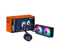 GIGABYTE AORUS WATERFORCE X II 240 Refroidisseur liquide pour processeur AIO - 2x ventilateurs ARGB de 120 mm, écran LCD en couleur, DAISY-CHAIN, compatible avec Intel LGA 1851 et AMD AM5