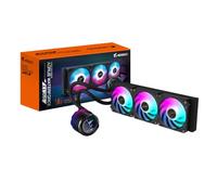 GIGABYTE AORUS WATERFORCE X II 360 Refroidisseur liquide pour processeur AIO - 3x ventilateurs ARGB de 120 mm, écran LCD en couleur, DAISY-CHAIN, compatible avec Intel LGA 1851 et AMD AM5
