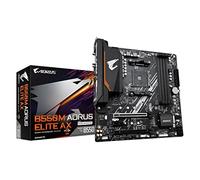 GIGABYTE B550M AORUS ELITE AX Carte mère - Processeurs AMD Ryzen 5000, VRM 5+3 phases, jusqu'à 4733 MHz DDR4, 1xPCIe 4.0 + 1xPCIe 3.0 M.2, Wi-Fi 6E, LAN 1GbE, USB 3.2 Gen 1