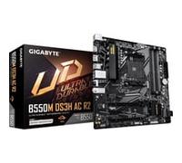 GIGABYTE B550M DS3H AC R2 Carte mère - Processeurs AMD Ryzen 5000, VRM 5+3 Phases, jusqu'à 4733 MHz DDR4 (O.C.), 1x M.2 PCIe 4.0 + 1x M.2 PCIe 3.0, Wi-FI 5, LAN 1 GbE, USB 3.2 Gen 1