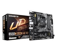 GIGABYTE B550M DS3H AC R2 Carte mère - Processeurs AMD Ryzen 5000, VRM 5+3 Phases, jusqu'à 4733 MHz DDR4 (O.C.), 1x M.2 PCIe 4.0 + 1x M.2 PCIe 3.0, Wi-FI 5, LAN 1 GbE, USB 3.2 Gen 1