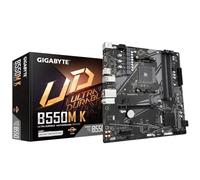 GIGABYTE B550M K Carte mère - Processeurs AMD Ryzen 5000, jusqu'à 4733 MHz DDR4, 1xPCIe 4.0 + 1xPCIe 3.0 M.2, LAN 1GbE, USB 3.2 Gen 1