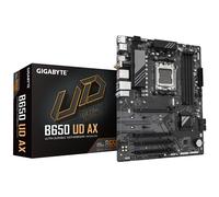 GIGABYTE B650 UD AX Carte Mère - Prend en charge les processeurs AMD Ryzen Série 9000, VRM 6+2+2 phases, jusqu'à 7600MHz DDR5 (OC), 1x PCIe 5.0 + 2x PCIe 4.0 M.2, LAN GbE, Wi-Fi 6, USB 3.2 Gen 2