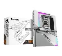 GIGABYTE B650E AORUS STEALTH ICE Carte mère - AMD Ryzen série 9000, VRM 12+2+2 phases, jusqu'à 8000 MHz DDR5 (OC), 1xPCIe 5.0 + 2xPCIe 4.0 M.2, LAN 2,5 GbE, WIFI 7, USB 3.2 Gen 2x2