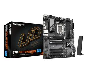 GIGABYTE B760 DS3H WIFI6E GEN5 Scheda Madre - Compatibile con CPU Intel Core 14a generazione, VRM digitale a 8+2+1 fasi, fino a 5600 MHz DDR5, 2xPCIe 4.0 M.2, Wi-Fi 6E, LAN 1 GbE, USB 3.2 Gen 2x2