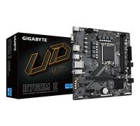 GIGABYTE B760M E Carte mère - Compatible avec les processeurs Intel Core 14? génération, VRM 6+1+1 phases, jusqu'à 7200 MHz DDR5 (OC), 2xPCIe 4.0 M.2, LAN 1 GbE, USB 3.2 Gen 1