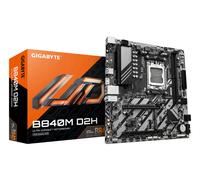 GIGABYTE B840M D2H Carte mère - Processeurs AMD Ryzen 9000, VRM 5+2+2 phases, jusqu'à 7600 MHz DDR5, 1xPCIe 4.0 + 1xPCIe 3.0 M.2, LAN 2.5GbE, USB 3.2 Gen 1