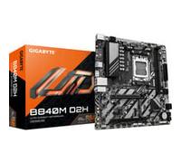GIGABYTE B840M D2H Carte mère - Processeurs AMD Ryzen 9000, VRM 5+2+2 Phases, jusqu'à 7600 MHz DDR5, 1xPCIe 4.0 + 1xPCIe 3.0 M.2, LAN 2.5GbE, USB 3.2 Gen 1