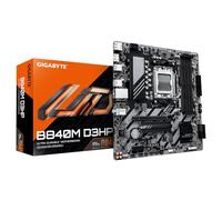 GIGABYTE B840M D3HP Carte Mère - Processeurs AMD Ryzen 9000, VRM 8+2+2 Phases, Jusqu’à 8200 MHz DDR5 (O.C.), 2× M.2 PCIe 4.0, LAN 1 GbE, USB 3.2 Gen 2