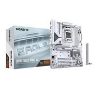 GIGABYTE B850 EAGLE WIFI7 ICE Carte mère - Processeurs AMD Ryzen série 9000, VRM numérique 8+2+2 phases, jusqu'à 8200 MHz DDR5 (O.C.), 1x M.2 PCIe 5.0 + 2x M.2 PCIe 4.0, Wi-Fi 7, LAN 2.5 GbE, USB 3.2 Gen 2