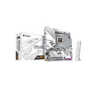 GIGABYTE B850M AORUS ELITE WIFI6E ICE Carte Mère - Processeurs AMD Ryzen Série 9000, 12+2+1 phases VRM numériques, jusqu'à 8200MHz DDR5 (OC), 1xPCIe 5.0 + 1xPCIe 4.0 M.2, LAN 2.5, WIFI 7, USB 3.2 Gen 2