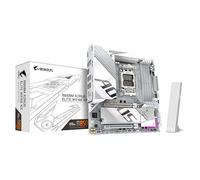 GIGABYTE B850M AORUS ELITE WIFI6E ICE Carte Mère - Processeurs AMD Ryzen Série 9000, 12+2+1 phases VRM numériques, jusqu'à 8200MHz DDR5 (OC), 1xPCIe 5.0 + 1xPCIe 4.0 M.2, LAN 2.5, WIFI 7, USB 3.2 Gen 2