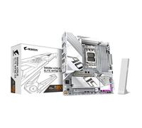 GIGABYTE B850M AORUS ELITE WIFI6E ICE Carte Mère - Processeurs AMD Ryzen Série 9000, 12+2+1 phases VRM numériques, jusqu'à 8200MHz DDR5 (OC), 1xPCIe 5.0 + 1xPCIe 4.0 M.2, LAN 2.5, WIFI 7, USB 3.2 Gen