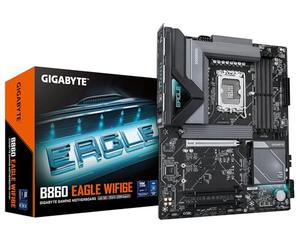 GIGABYTE B860 Eagle WIFI6E Intel Core Ultra (Series 2) LGA 1851 Carte mère, ATX, DDR5, 3X M.2, PCIe 5.0, USB-C, WIFI6E, LAN 2,5 GbE, EZ-Latch