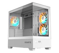 GIGABYTE Boîtier PC C201 Panoramic Ice – Moyen tour m-ATX, 360 mm, 3 vent., USB 3.0, RGB Fusion