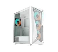 GIGABYTE C301GW Boîtier PC Midi Tower Blanc - ATX/EATX/microATX/Mini-ITX, 4x Baies, USB 3.2 Gen 1/2 Type-A/C, 4x Ventilateurs 120mm, Verre Trempé